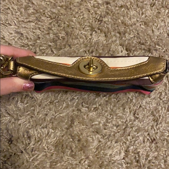 Coach Stripe Wristlet - Picture 3 of 6